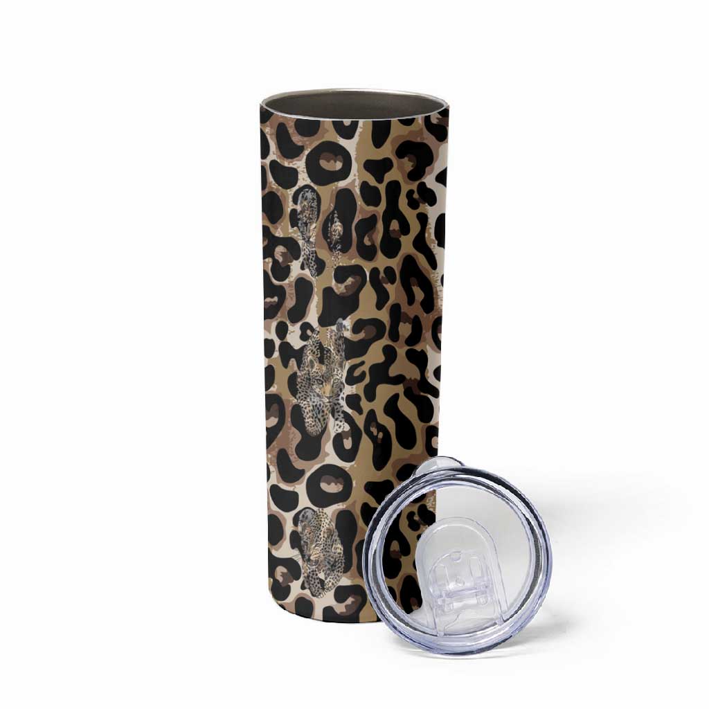 African Leopard Skin Pattern Skinny Tumbler LT15