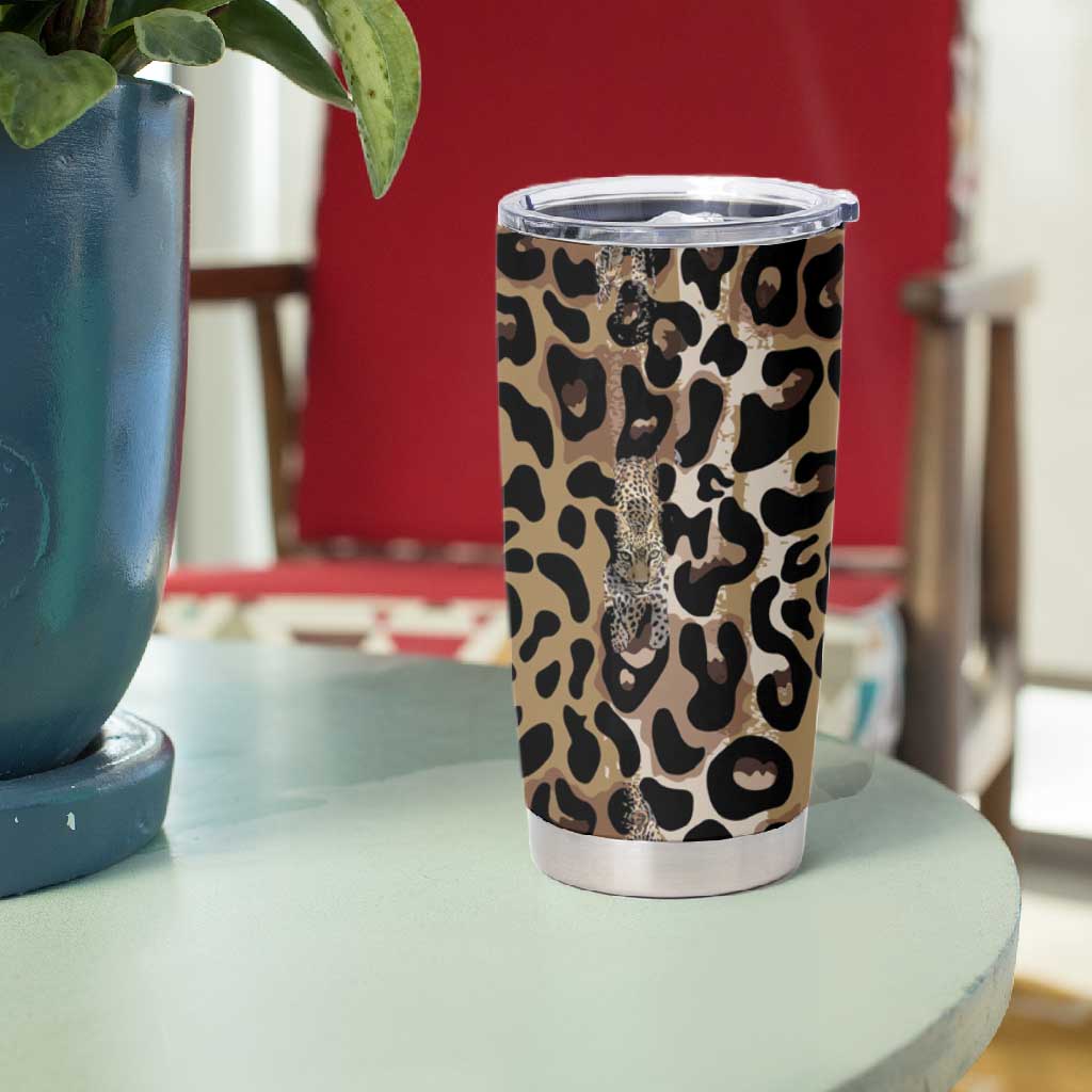 African Leopard Skin Pattern Tumbler Cup LT15