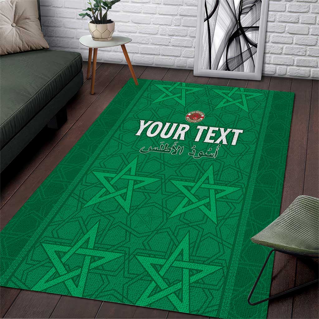 Custom Morocco Football Area Rug Dima Maghrib LT15