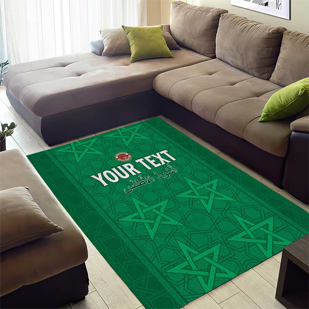 Custom Morocco Football Area Rug Dima Maghrib LT15