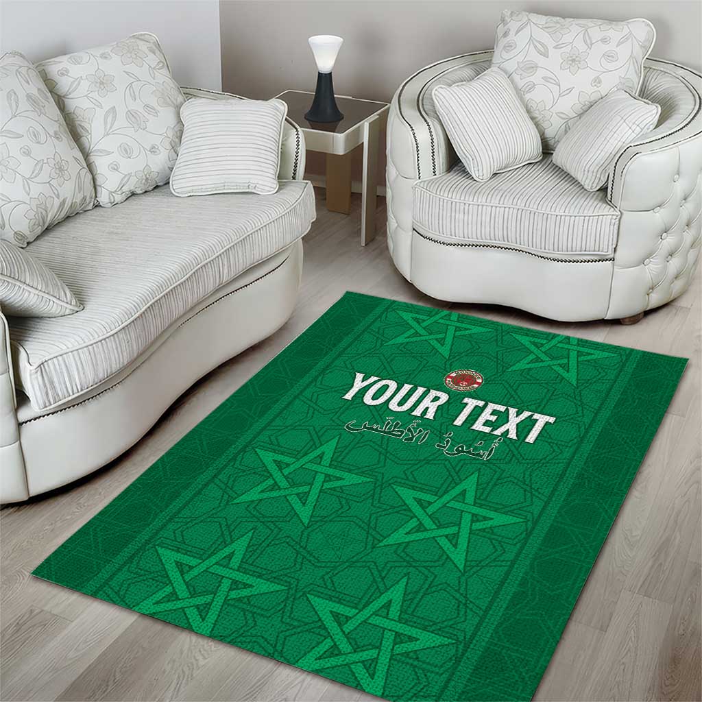 Custom Morocco Football Area Rug Dima Maghrib LT15