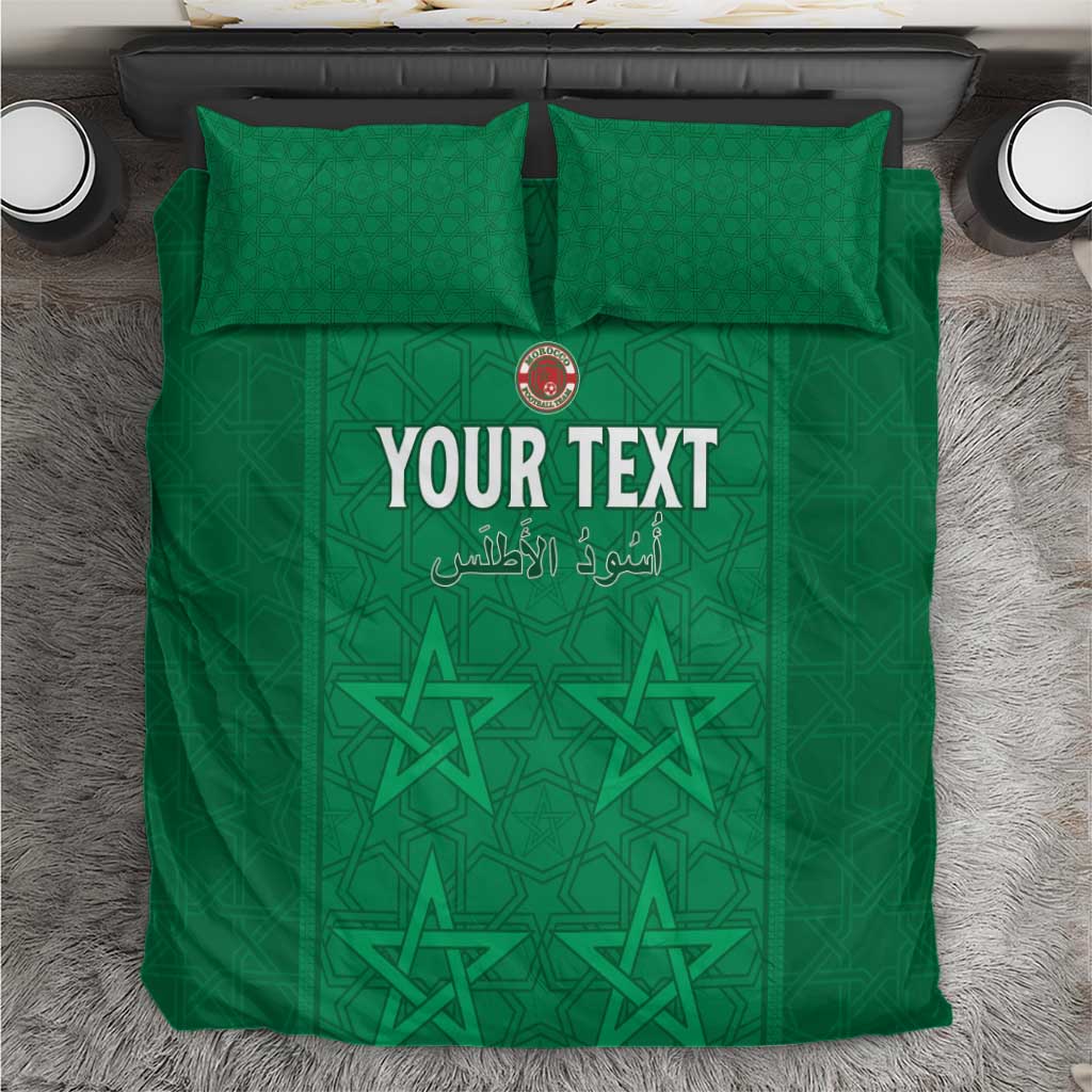 Custom Morocco Football Bedding Set Dima Maghrib LT15