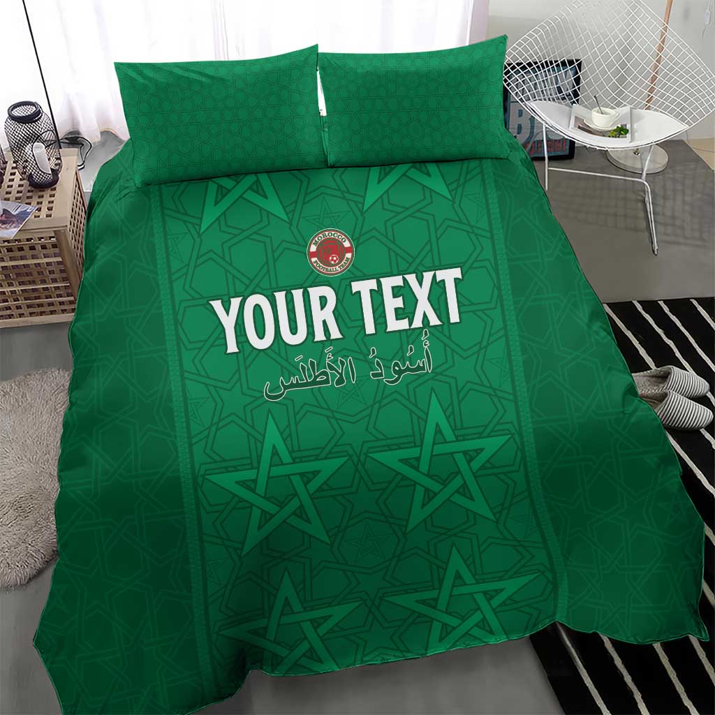 Custom Morocco Football Bedding Set Dima Maghrib LT15