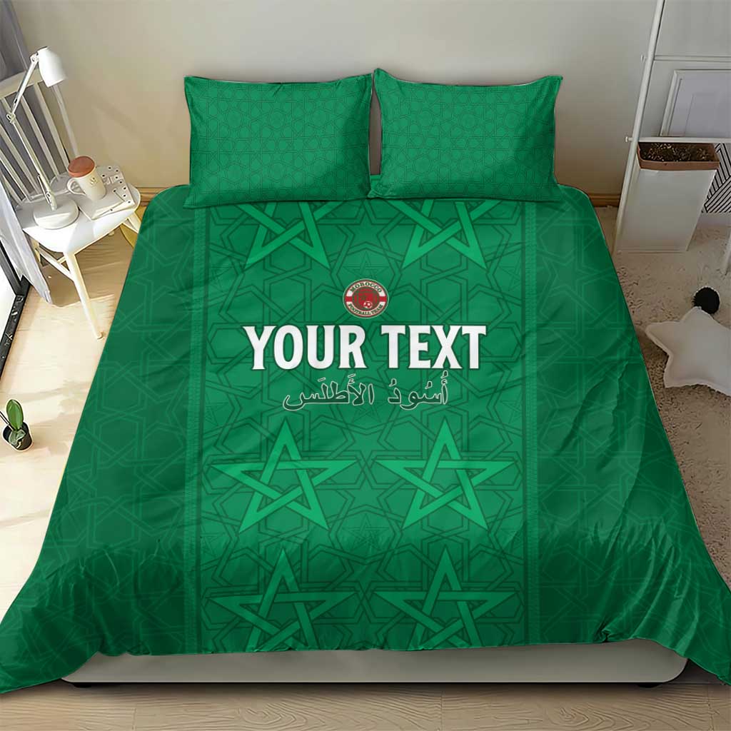 Custom Morocco Football Bedding Set Dima Maghrib LT15