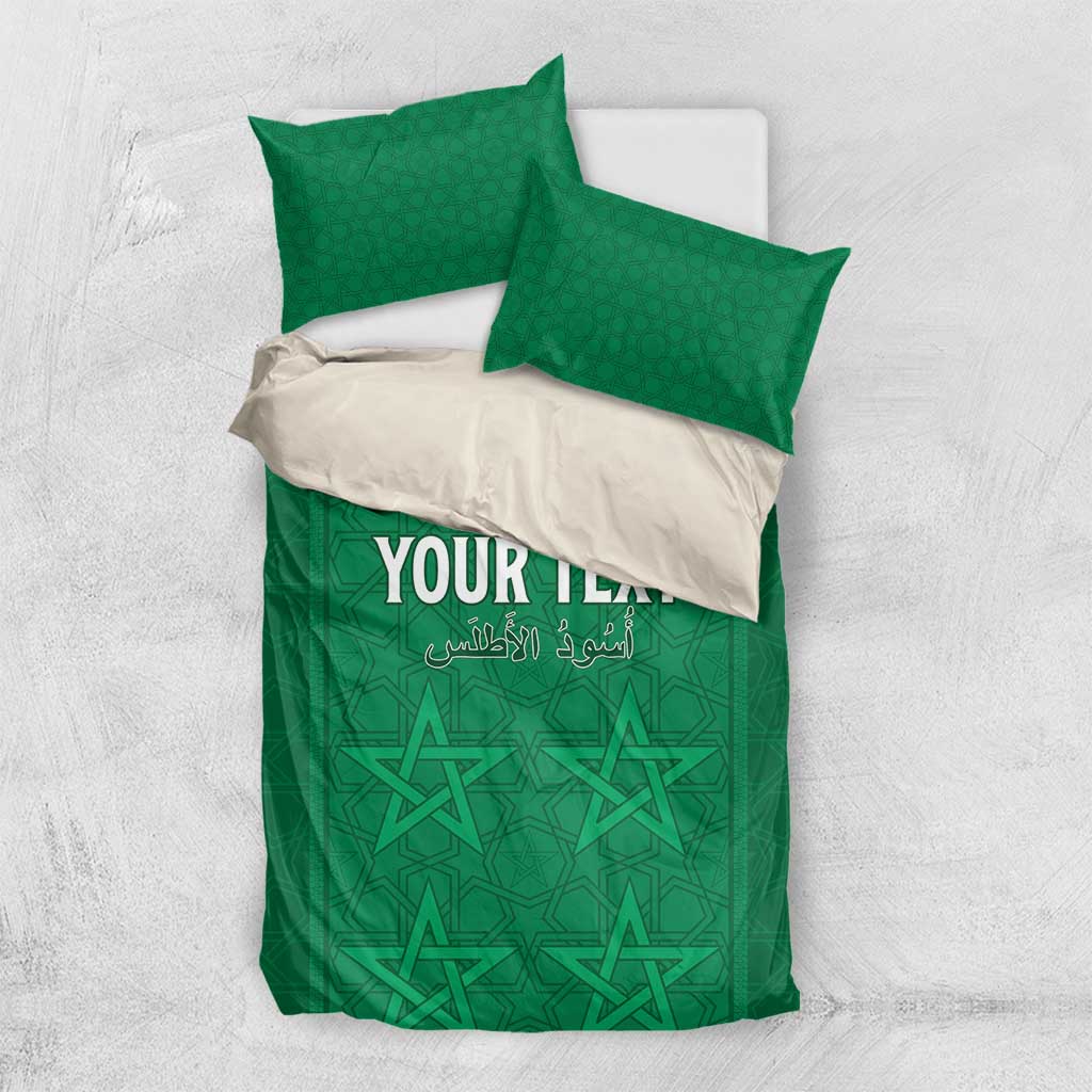 Custom Morocco Football Bedding Set Dima Maghrib LT15