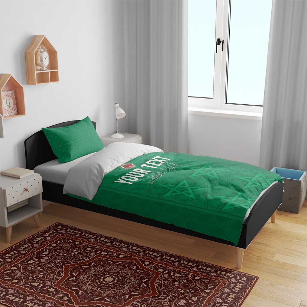 Custom Morocco Football Bedding Set Dima Maghrib LT15