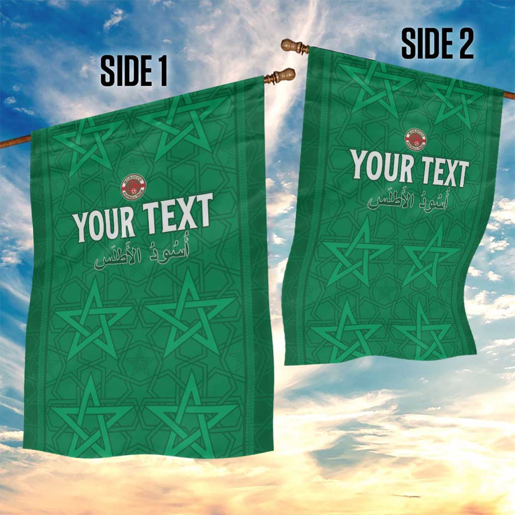 Custom Morocco Football Garden Flag Dima Maghrib LT15
