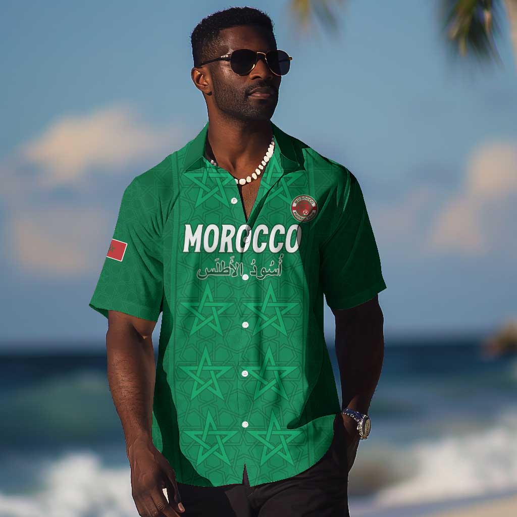 Custom Morocco Football Hawaiian Shirt Dima Maghrib LT15