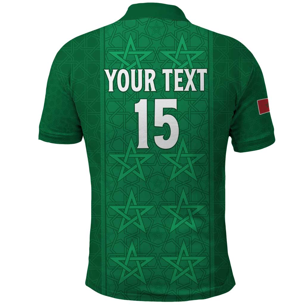 Custom Morocco Football Polo Shirt Sir Sir Sir LT15
