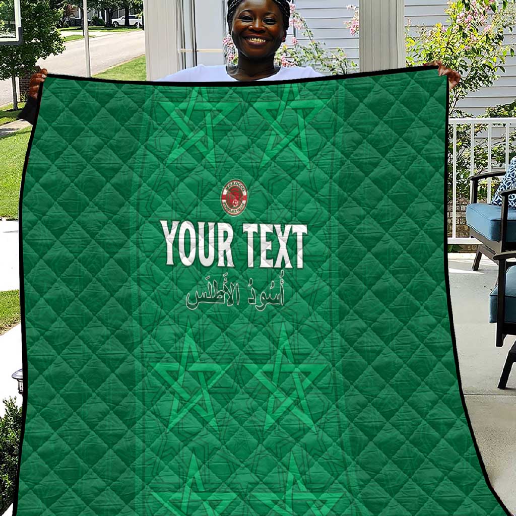 Custom Morocco Football Quilt Dima Maghrib LT15