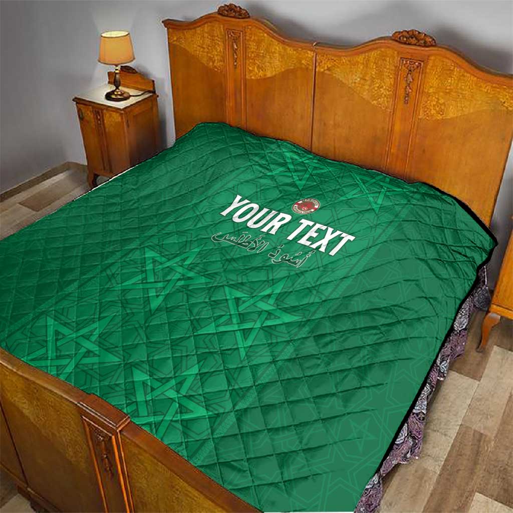 Custom Morocco Football Quilt Dima Maghrib LT15
