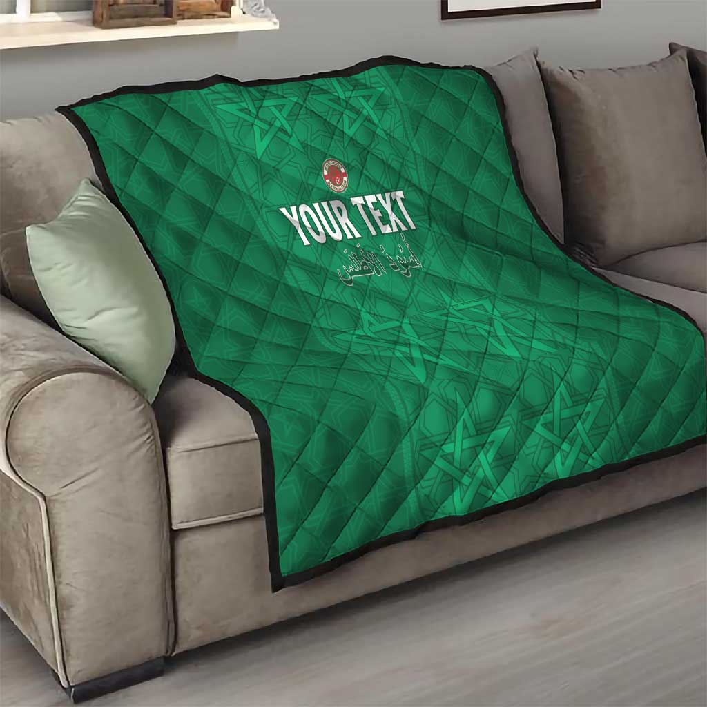 Custom Morocco Football Quilt Dima Maghrib LT15