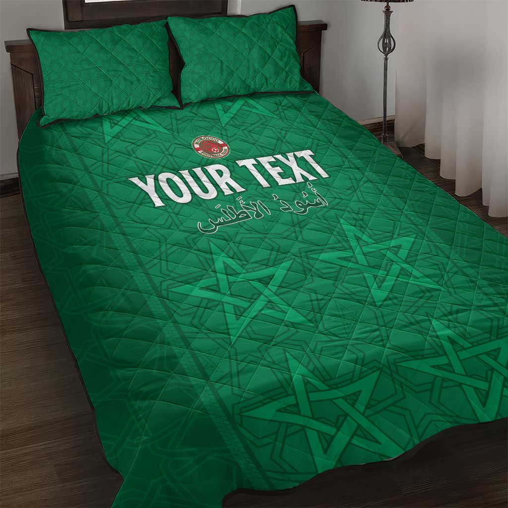 Custom Morocco Football Quilt Bed Set Dima Maghrib LT15