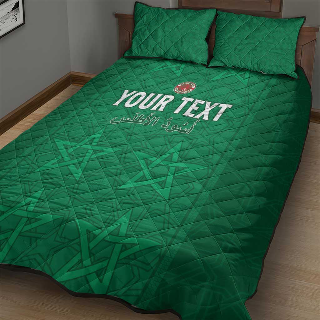 Custom Morocco Football Quilt Bed Set Dima Maghrib LT15