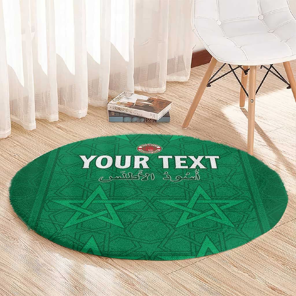 Custom Morocco Football Round Carpet Dima Maghrib LT15