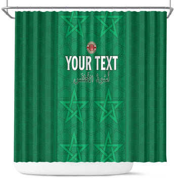 Custom Morocco Football Shower Curtain Sir Sir Sir LT15