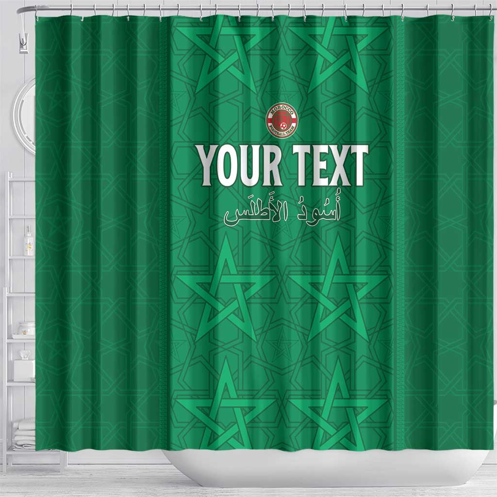 Custom Morocco Football Shower Curtain Sir Sir Sir LT15