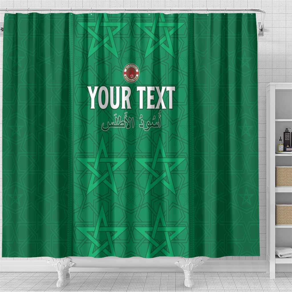 Custom Morocco Football Shower Curtain Sir Sir Sir LT15