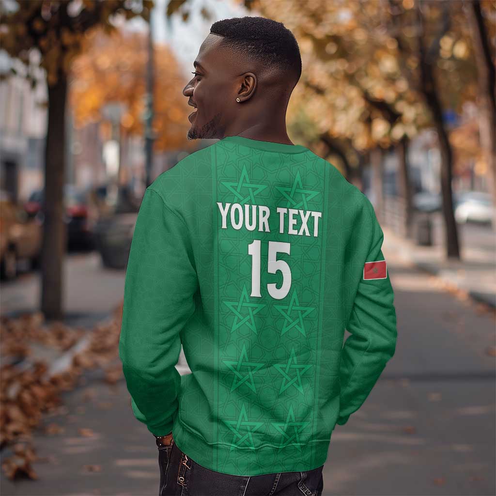 Custom Morocco Football Sweatshirt Dima Maghrib LT15