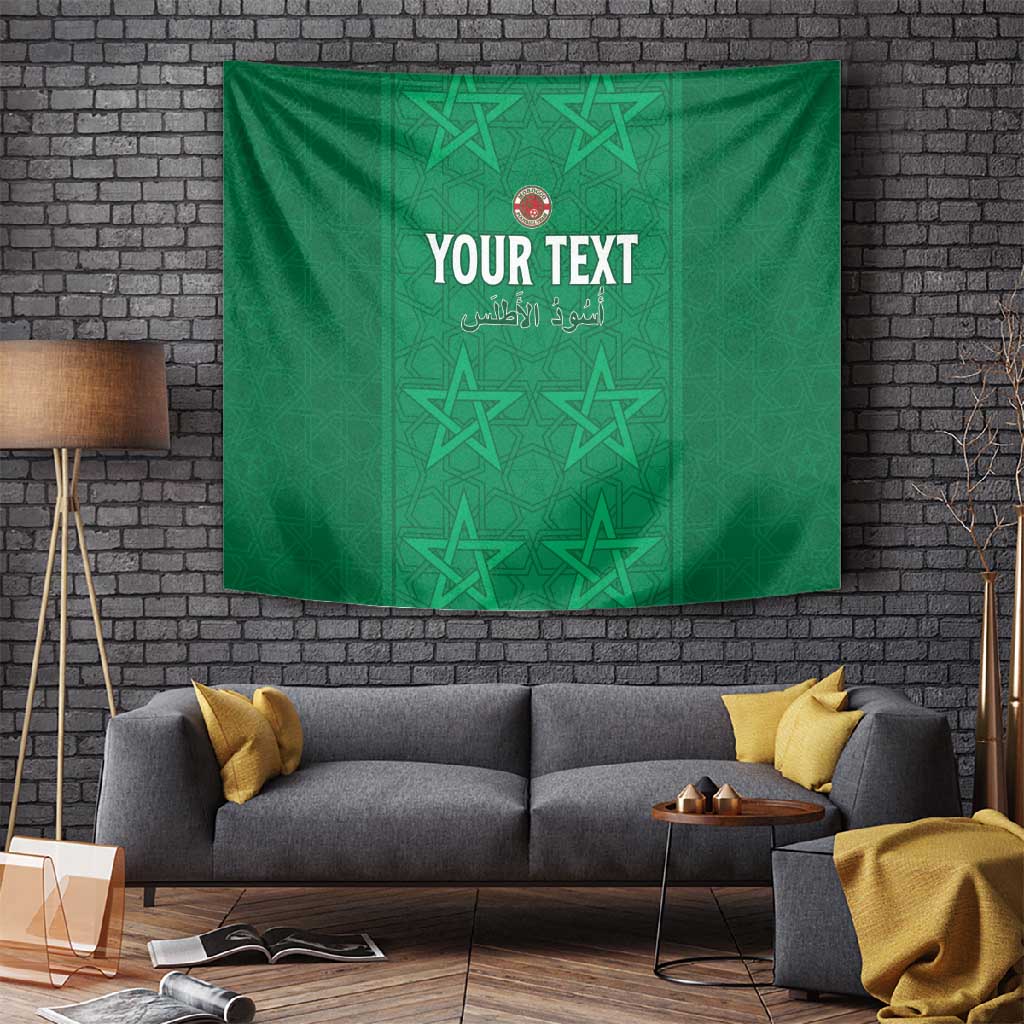Custom Morocco Football Tapestry Dima Maghrib LT15