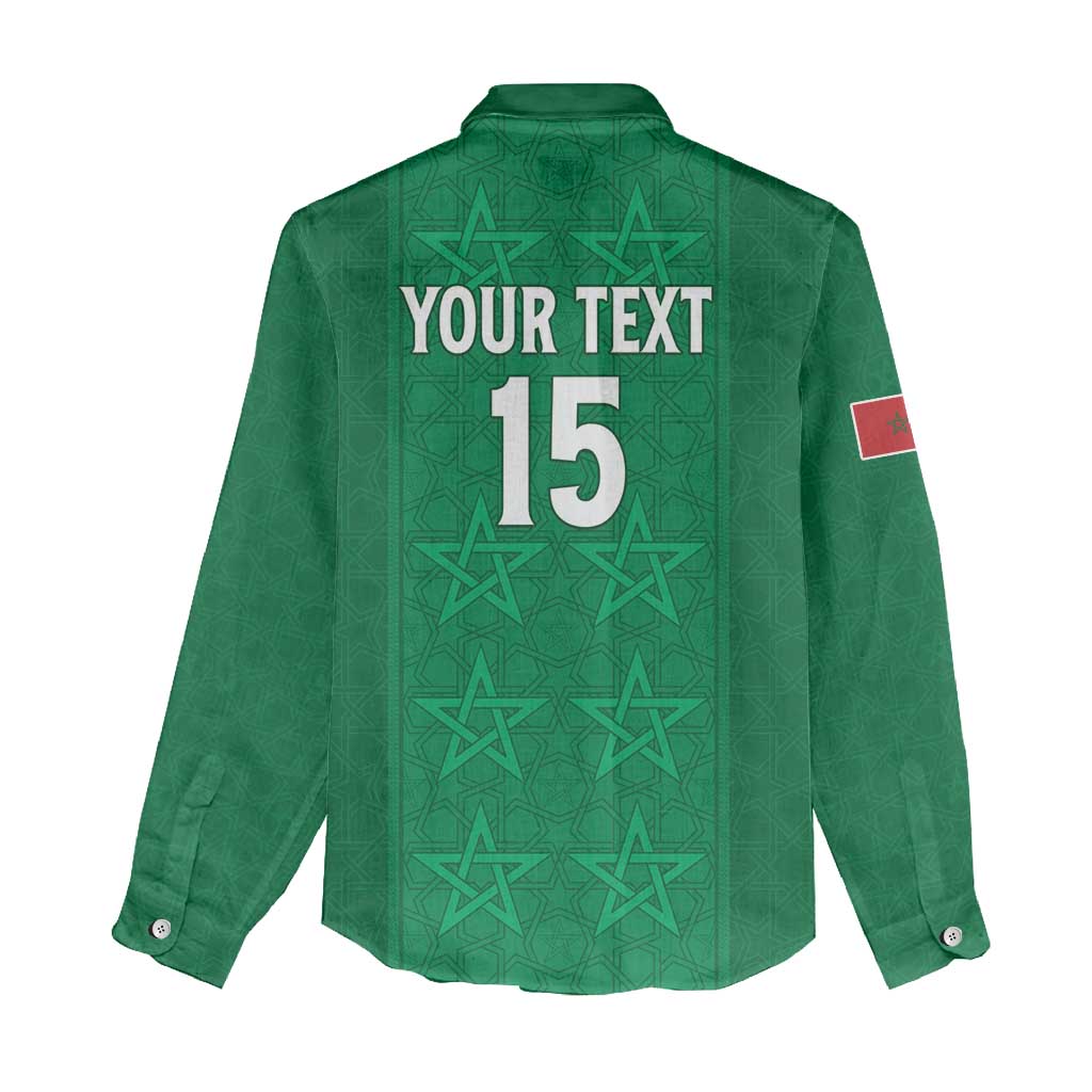 Custom Morocco Football Women Casual Shirt Dima Maghrib LT15