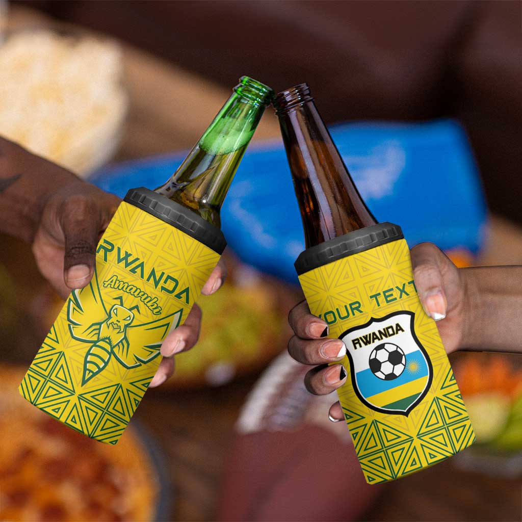 Custom Jamhuri ya Rwanda Football 4 in 1 Can Cooler Tumbler Go Amavubi Go LT15
