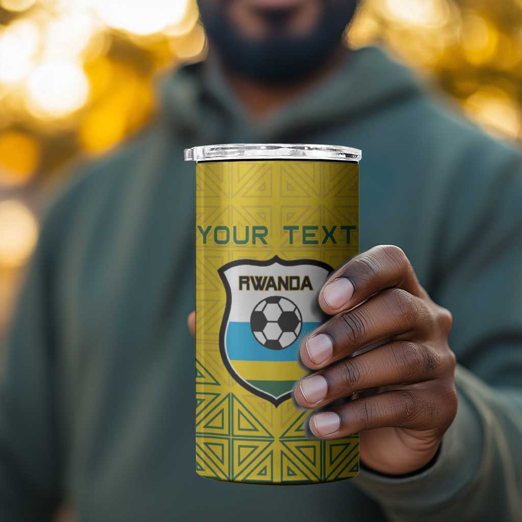 Custom Jamhuri ya Rwanda Football 4 in 1 Can Cooler Tumbler Go Amavubi Go LT15