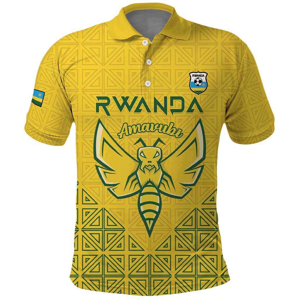 Custom Rwanda Football Polo Shirt Amavubi Oyeee! LT15