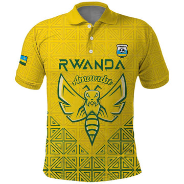 Custom Rwanda Football Polo Shirt Amavubi Oyeee! LT15