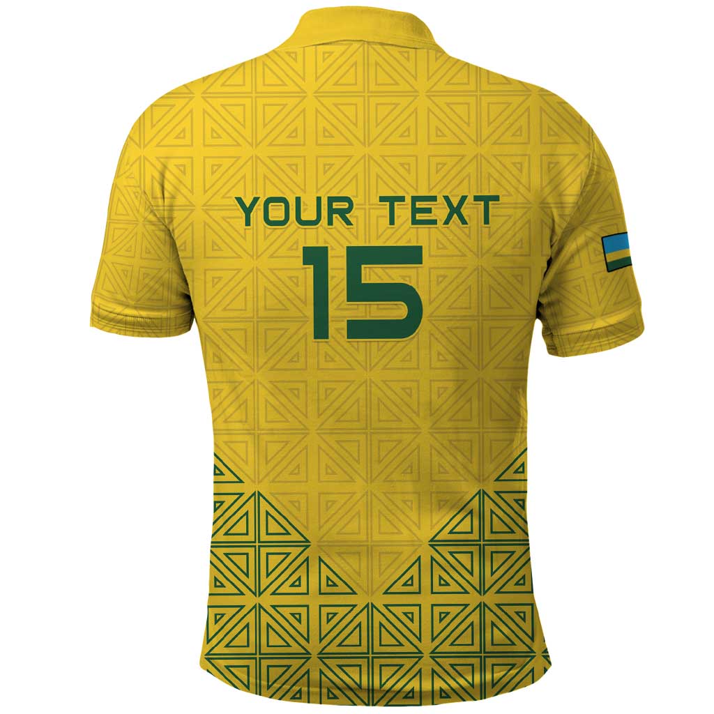 Custom Rwanda Football Polo Shirt Amavubi Oyeee! LT15