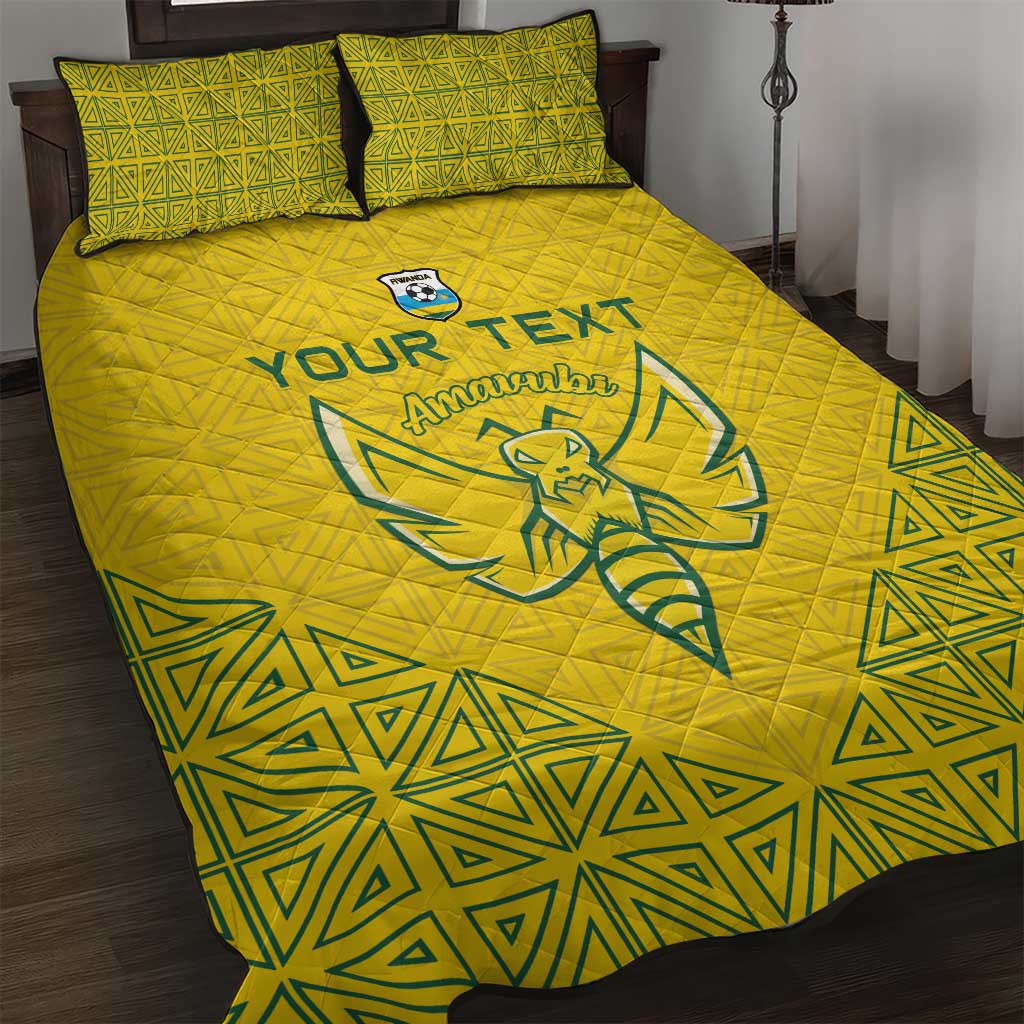 Custom Jamhuri ya Rwanda Football Quilt Bed Set Go Amavubi Go LT15
