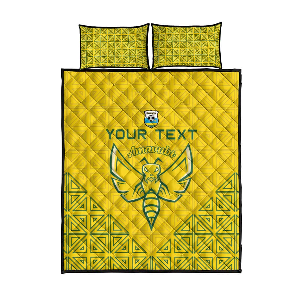 Custom Jamhuri ya Rwanda Football Quilt Bed Set Go Amavubi Go LT15