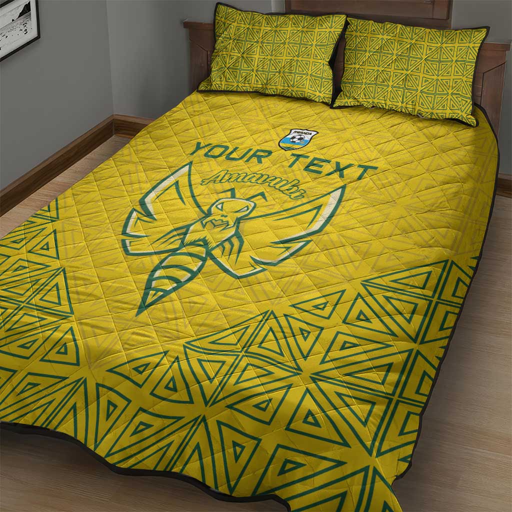 Custom Jamhuri ya Rwanda Football Quilt Bed Set Go Amavubi Go LT15