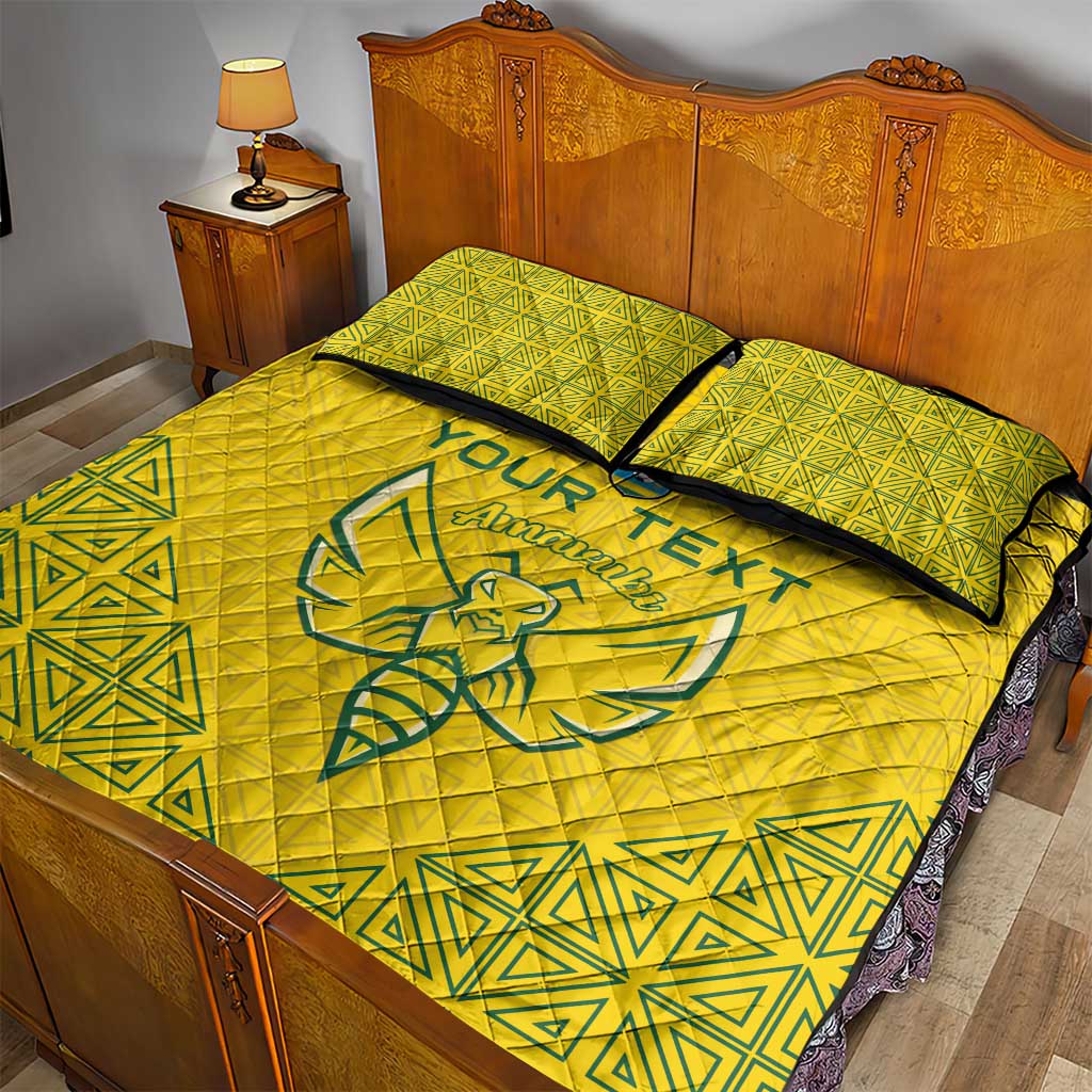 Custom Jamhuri ya Rwanda Football Quilt Bed Set Go Amavubi Go LT15
