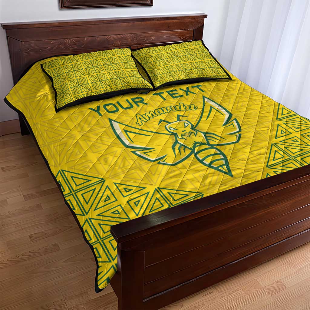 Custom Jamhuri ya Rwanda Football Quilt Bed Set Go Amavubi Go LT15