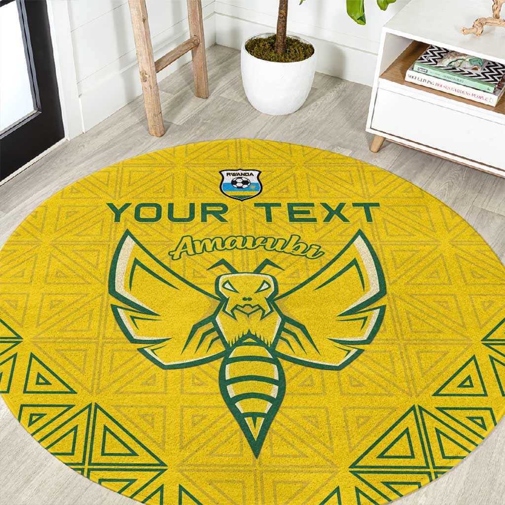 Custom Jamhuri ya Rwanda Football Round Carpet Go Amavubi Go LT15