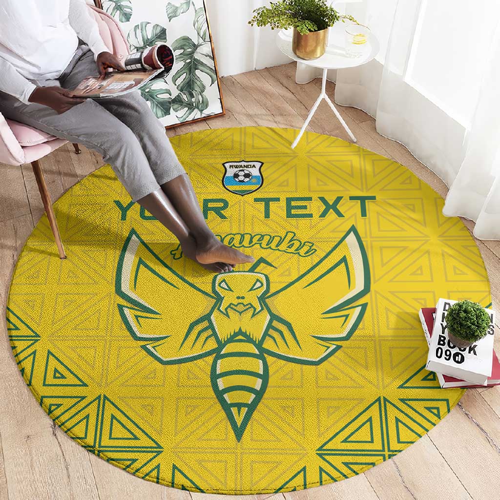 Custom Jamhuri ya Rwanda Football Round Carpet Go Amavubi Go LT15