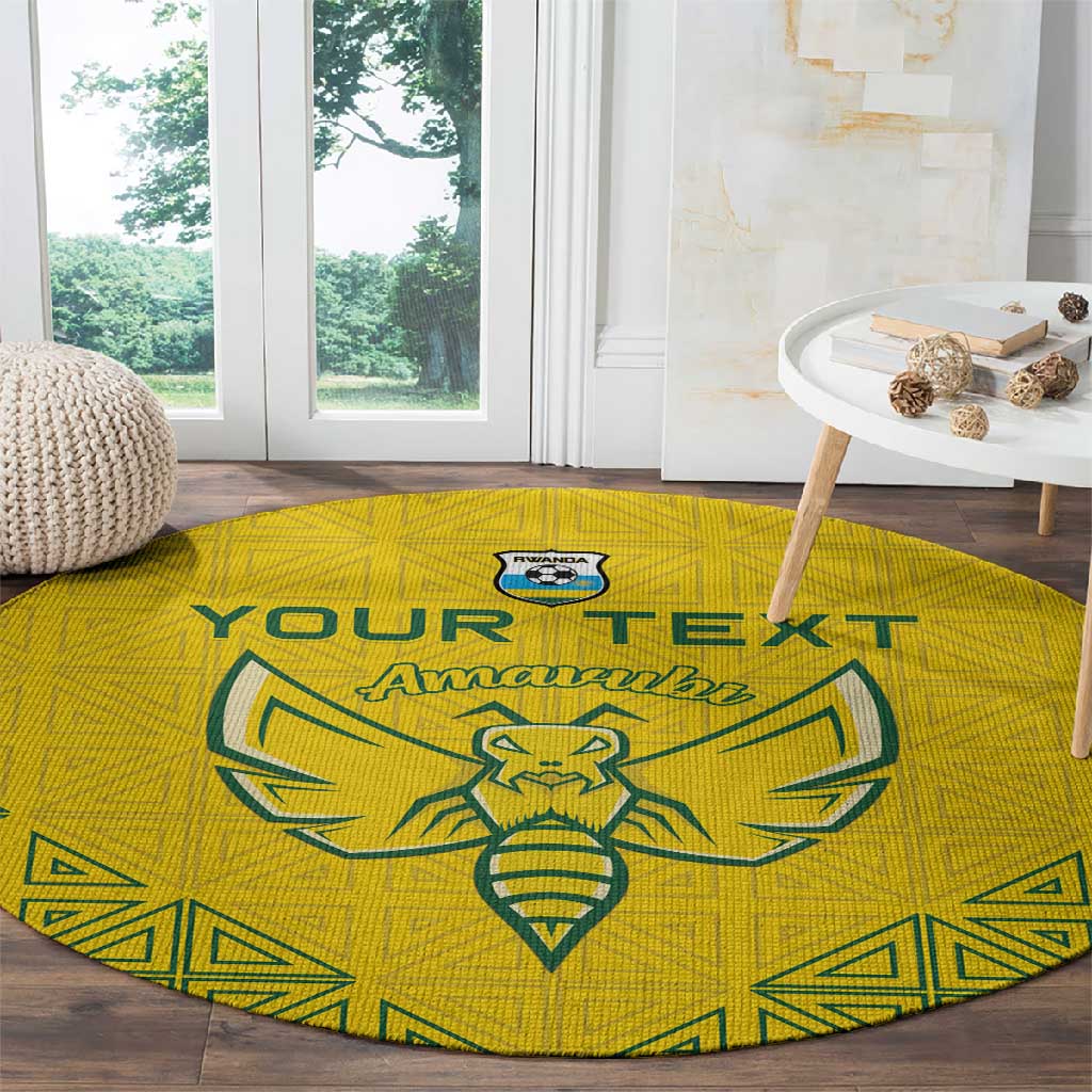 Custom Jamhuri ya Rwanda Football Round Carpet Go Amavubi Go LT15