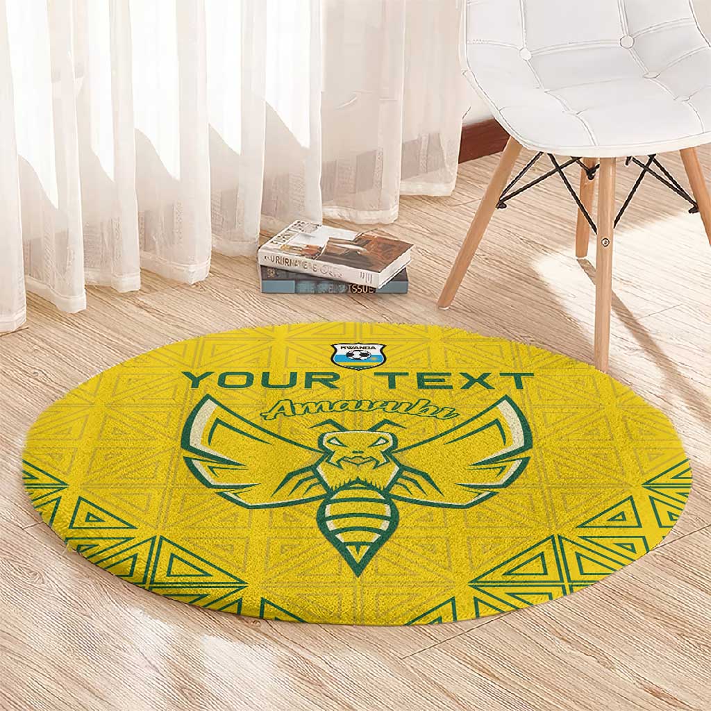 Custom Jamhuri ya Rwanda Football Round Carpet Go Amavubi Go LT15