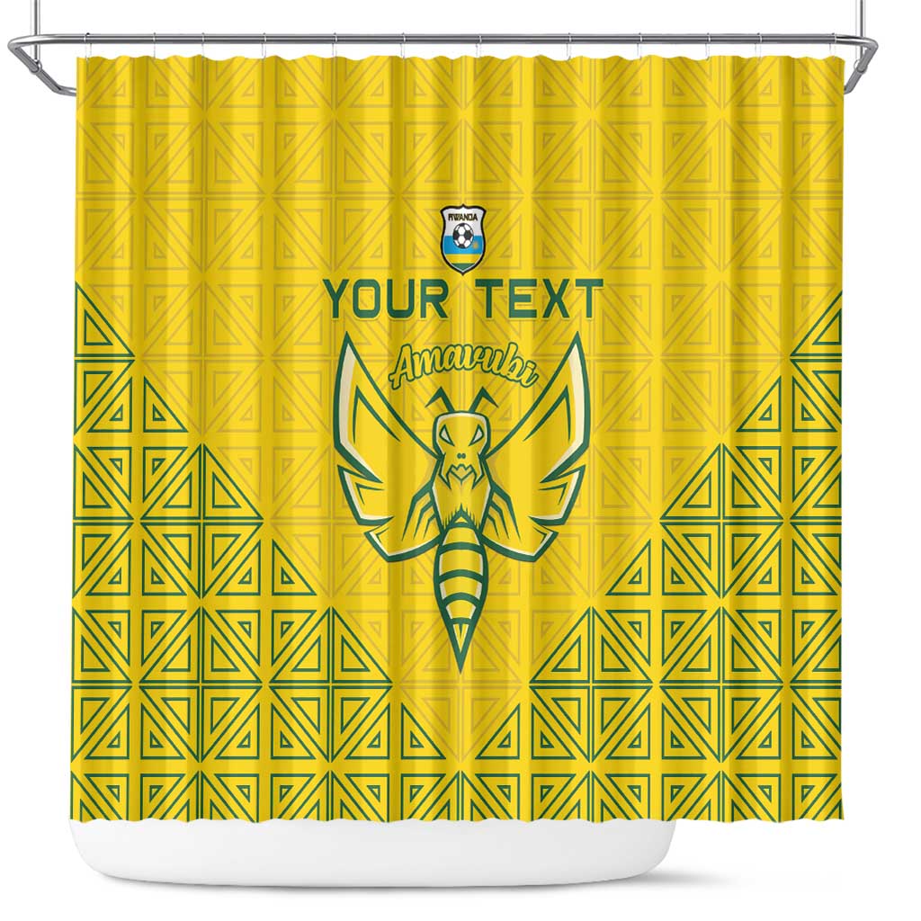 Custom Rwanda Football Shower Curtain Amavubi Oyeee! LT15