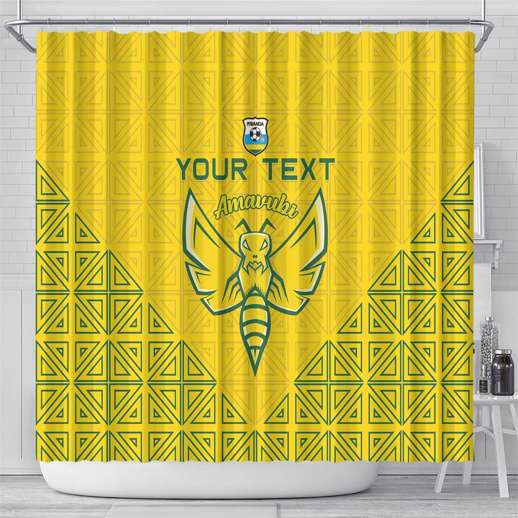 Custom Rwanda Football Shower Curtain Amavubi Oyeee! LT15
