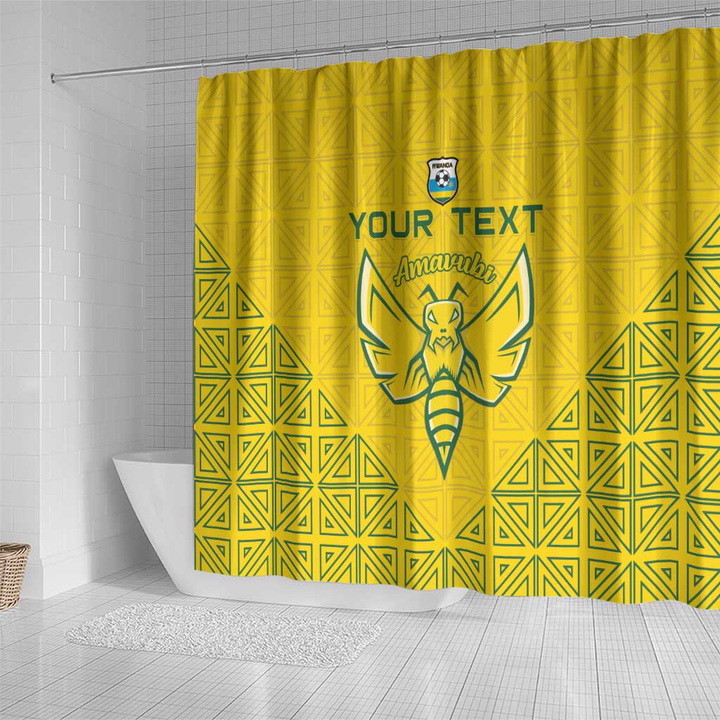 Custom Rwanda Football Shower Curtain Amavubi Oyeee! LT15