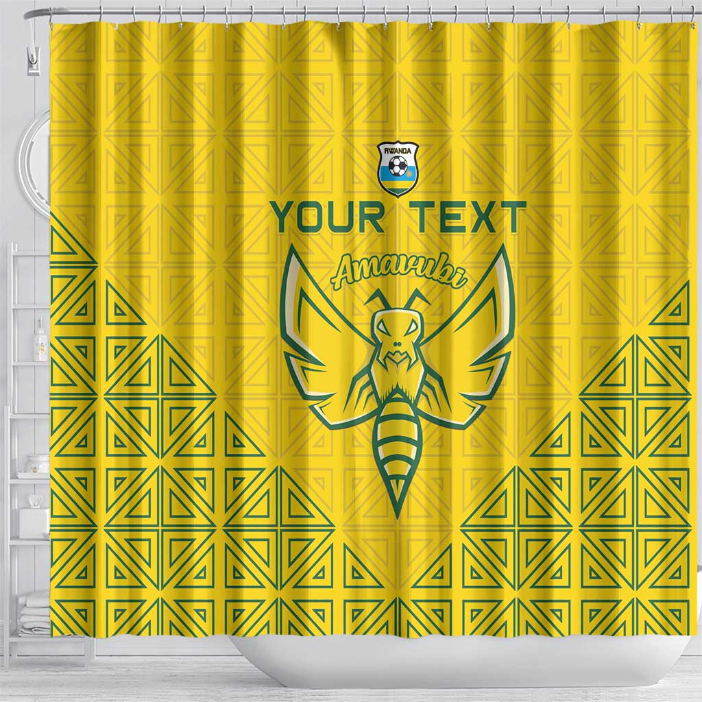 Custom Rwanda Football Shower Curtain Amavubi Oyeee! LT15