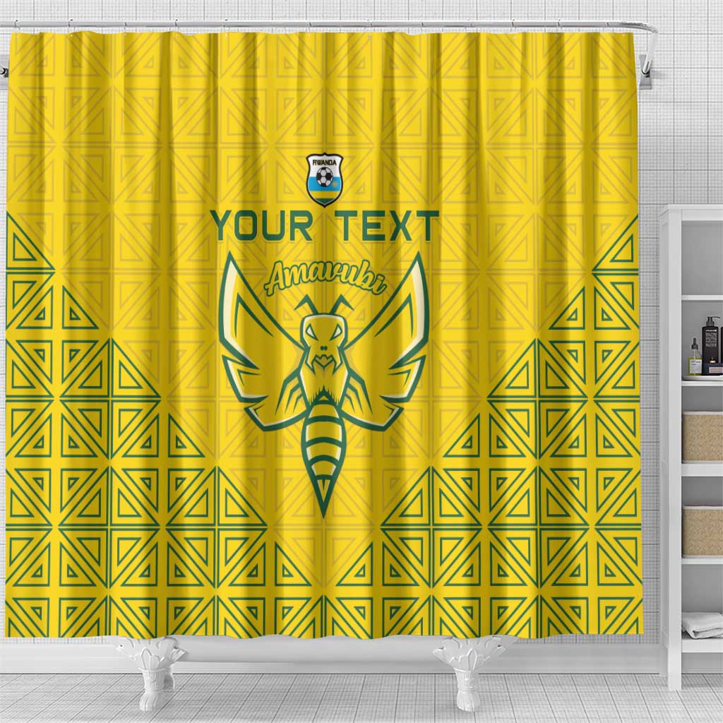Custom Rwanda Football Shower Curtain Amavubi Oyeee! LT15