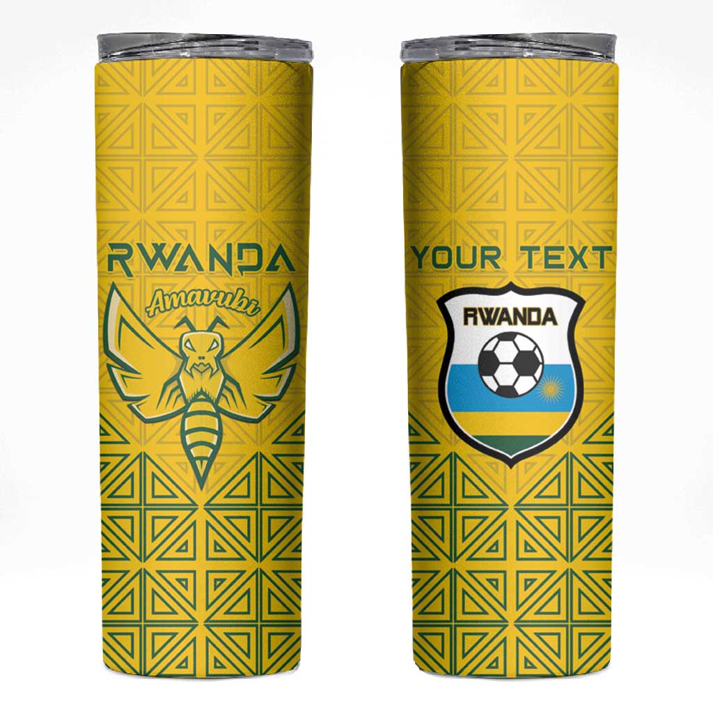 Custom Jamhuri ya Rwanda Football Skinny Tumbler Go Amavubi Go LT15
