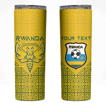 Custom Jamhuri ya Rwanda Football Skinny Tumbler Go Amavubi Go LT15
