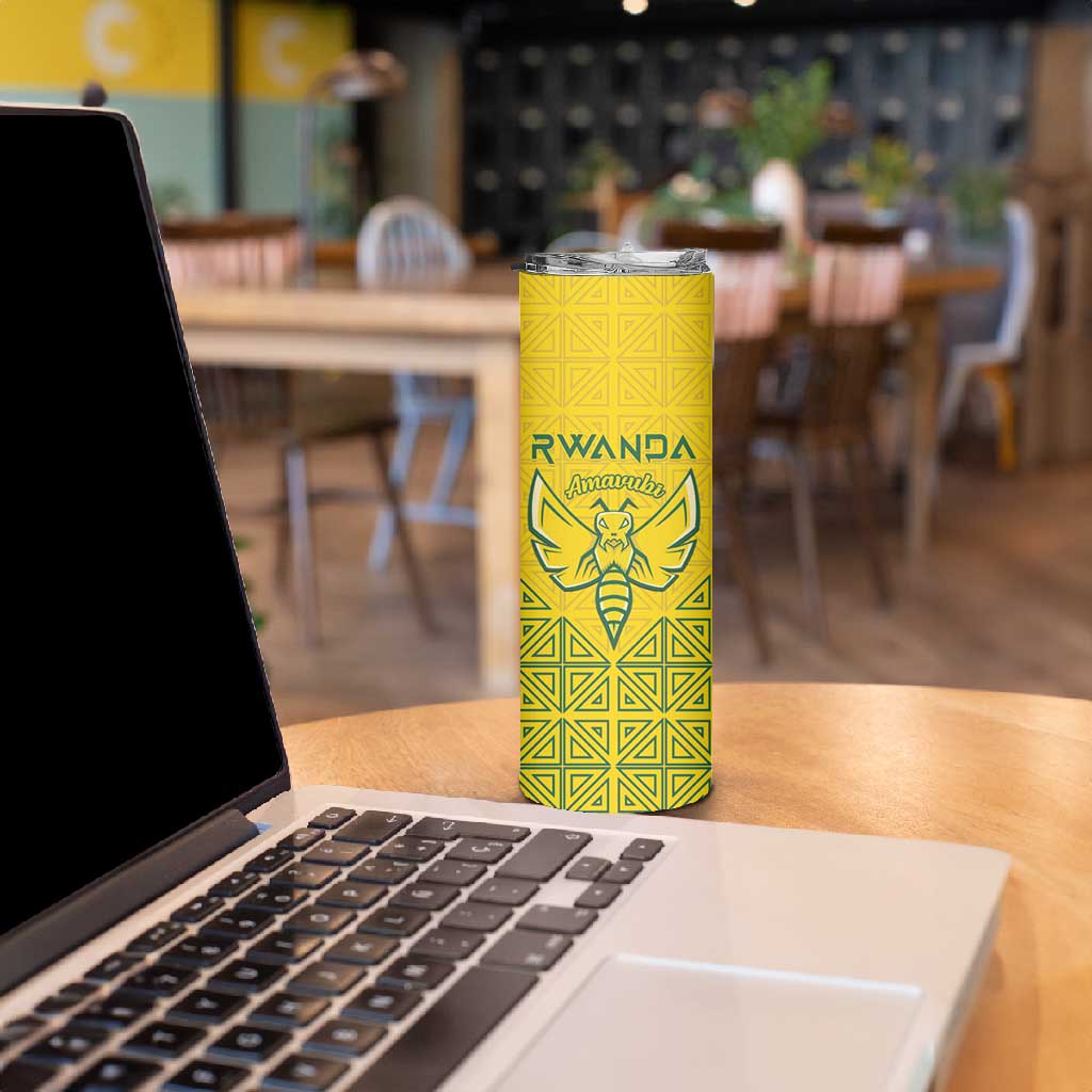 Custom Jamhuri ya Rwanda Football Skinny Tumbler Go Amavubi Go LT15