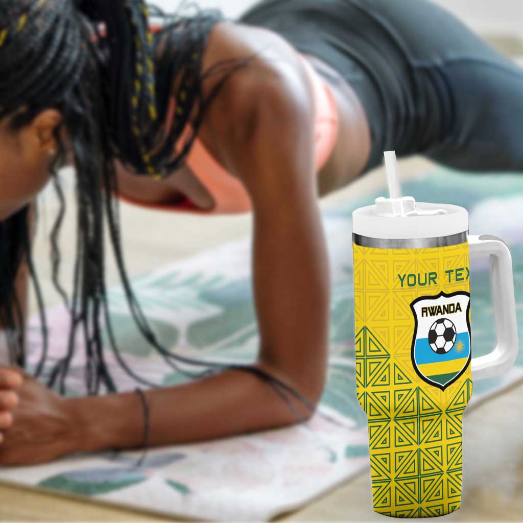 Custom Jamhuri ya Rwanda Football Tumbler With Handle Go Amavubi Go LT15