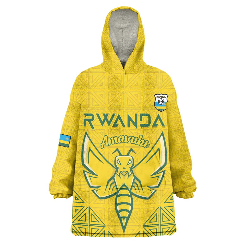 Custom Jamhuri ya Rwanda Football Wearable Blanket Hoodie Go Amavubi Go LT15