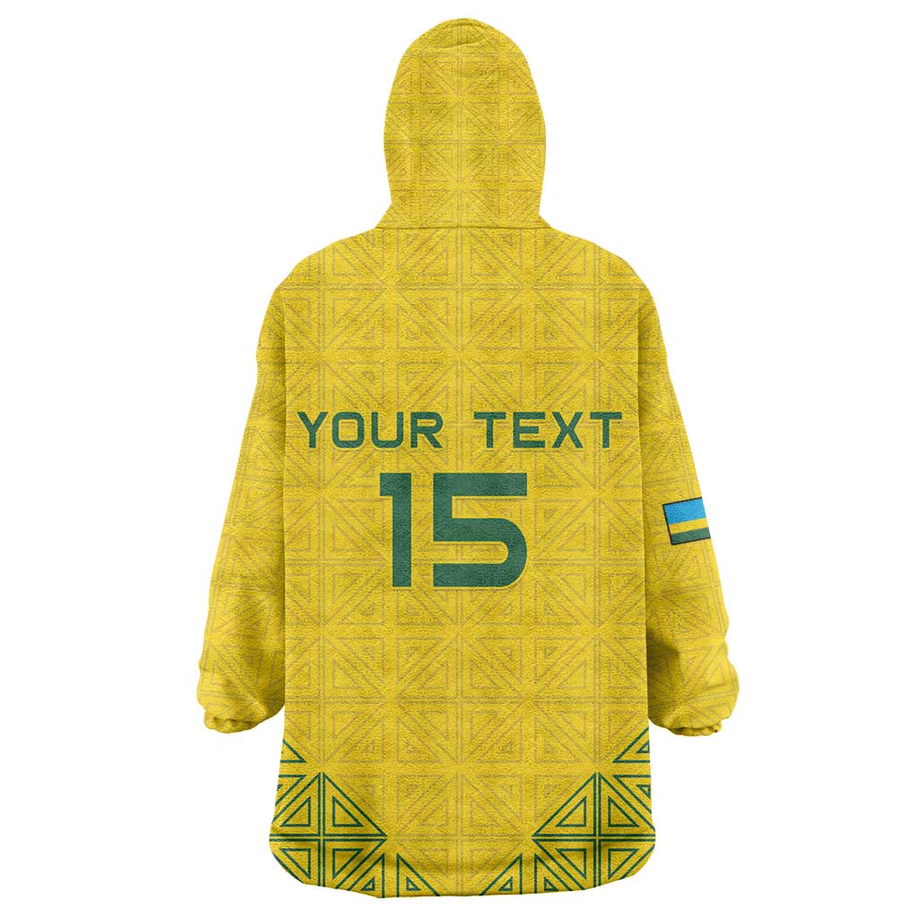 Custom Jamhuri ya Rwanda Football Wearable Blanket Hoodie Go Amavubi Go LT15